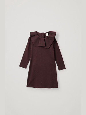 Cotton Pleated Collar Dress