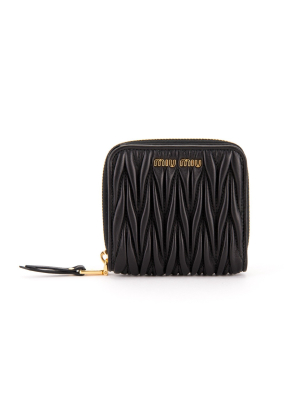 Miu Miu Matelassé Zip-around Wallet