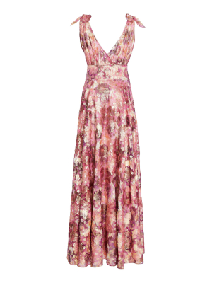 Bloom Printed Devore Dress