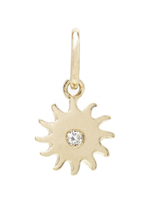 Sun Mini Charm With Diamond