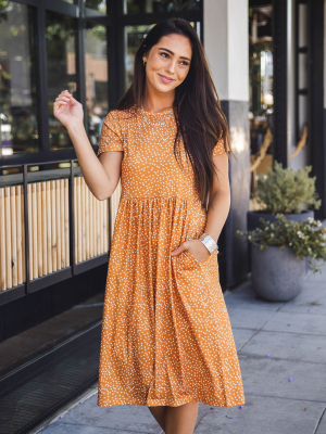 The Penelope Dress - Gold Dot