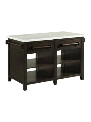 Vivian Kitchen Island Brown - Picket House Furnishings