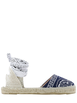 Manebí Printed Wrap-tie Espadrille Sandals