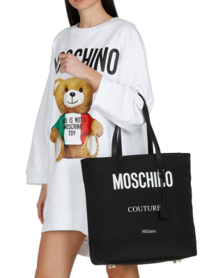 Moschino Couture Logo Print Tote Bag