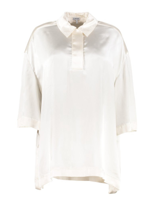 Loewe Oversized Satin Polo Shirt