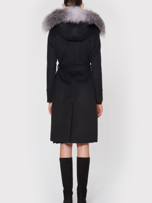 Diane Wool Coat, Black