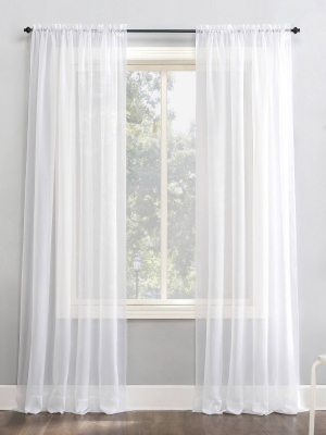 Emily Sheer Voile Rod Pocket Curtain Panel - No. 918