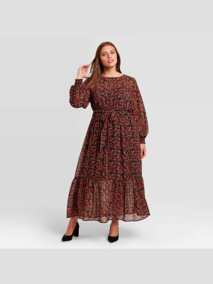 Women's Plus Size Long Sleeve Dress - Ava & Viv™