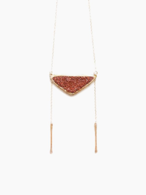 Strata Bolo Necklace - Red Opal