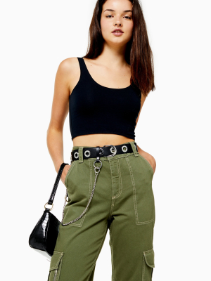 Black Cropped Camisole Top