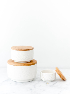 Ceramic Keepsake Box - White