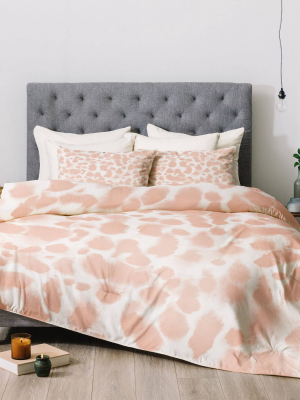 Jacqueline Maldonado Dye Drops Flamingo Comforter Set Pink - Deny Designs