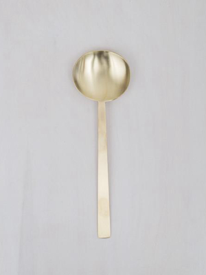 Large Brass Serving Spoon