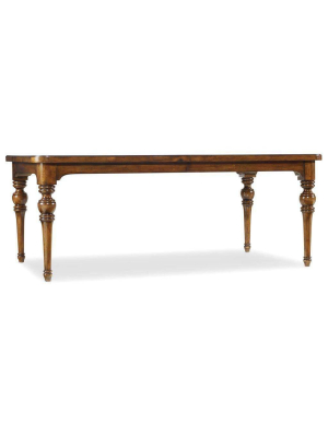 Tynecastle Rectangle Leg Dining Table With Two 18'' Leaves