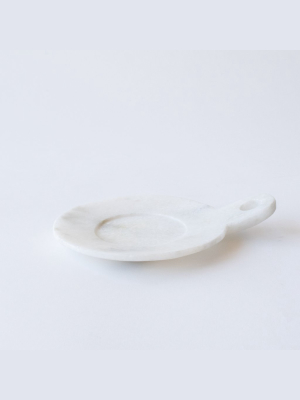 Carved Marble Dish With Handle