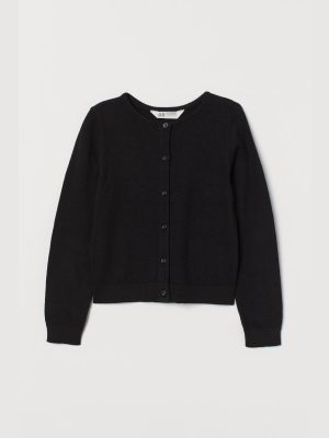 Fine-knit Cotton Cardigan