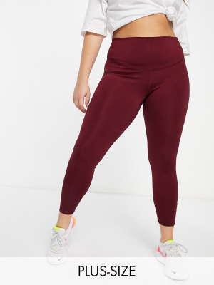 Nike Training Plus One Tight Leggings In Red