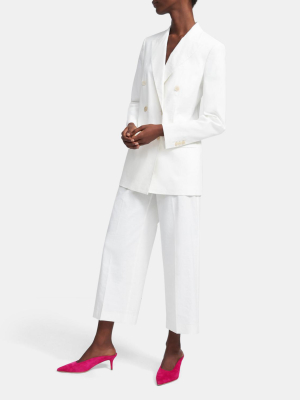 Cropped Pull-on Pant In Good Linen
