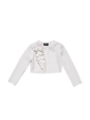 Monnalisa Ruffled Cropped Jacket