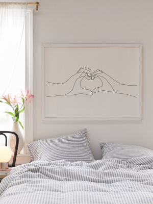 Explicit Design Hand Heart Art Print