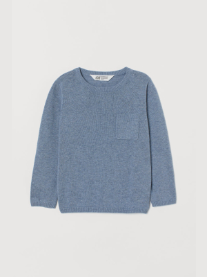 Fine-knit Sweater With Pocket