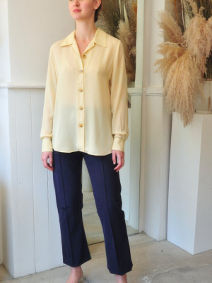 Rhea Long Sleeve Blouse In Farro