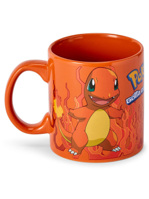 Just Funky Pokémon Charmander Orange Foil Print Ceramic Coffee Mug | Holds 20 Ounces