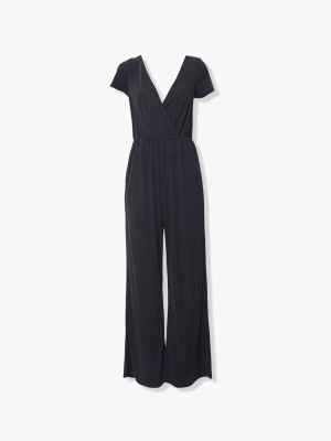 Surplice Wide-leg Jumpsuit