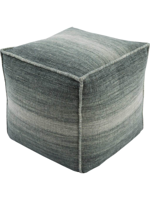 Charlee Pouf Light Gray/sage/dark Green