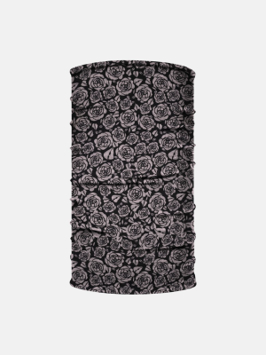 Roses On Black Neck Gaiter