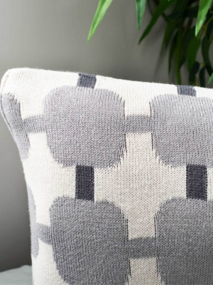 Relay Square Pillow Light Gray/dark Gray