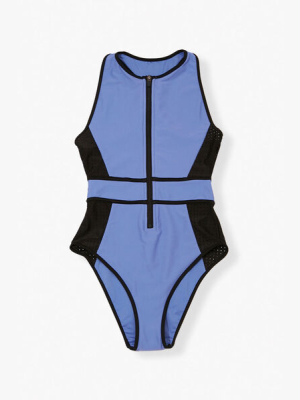 Perforated-trim One-piece Swimsuit