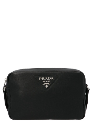 Prada Logo Plaque Shoulder Bag