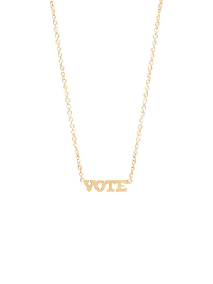 14k Itty Bitty Vote Necklace