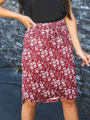 Fiona Weekend Skirt - Maroon