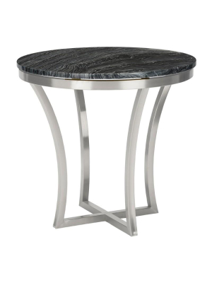 Nuevo Aurora Side Table - Black Wood Vein