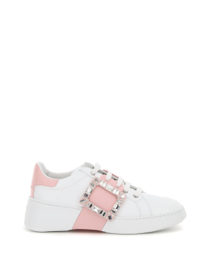 Roger Vivier Viv' Skate Strass Buckle Sneakers