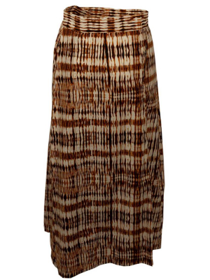 Barena Tie-dye Tiered Midi Skirt