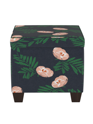 Pattern Fairland Square Storage Ottoman Indigo Floral - Threshold™