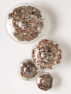 Global Views Glass Wall Mushrooms Metallic Set Of 4