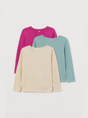 3-pack Long-sleeved Tops