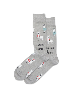 Men's Trauma Llama Crew Socks