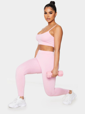 Prettylittlething Petite Baby Pink Legging