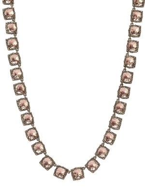 Bella Mini Riviere Necklace - Blush