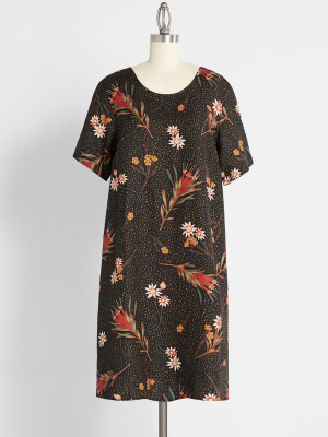 Wildflower Wallpaper Shift Dress