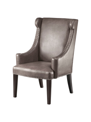 Marcel High Back Wing Chair - Mink