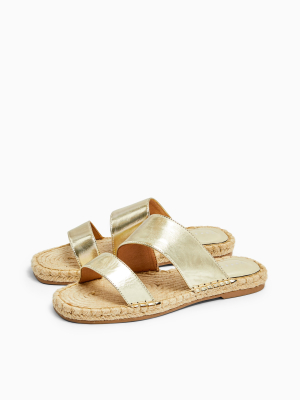 Hannah Gold Espadrille Sandals