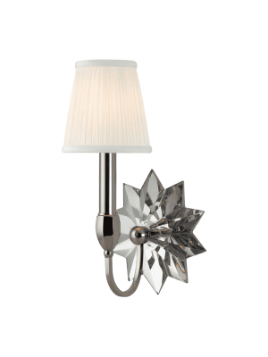 Barton 1 Light Wall Sconce Polished Nickel