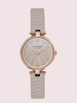 Annadale Grey Leather Watch