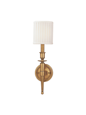 Abington 1 Light Wall Sconce Aged Brass